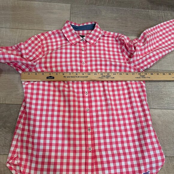 TALBOTS WOMENS PINK PLAID SHIRT LONG SLEEVE BUTTON UP SMALL PETITE - Picture 5 of 8